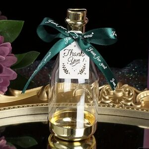 Gold and Green Thank You Bottles (Set Of 6)